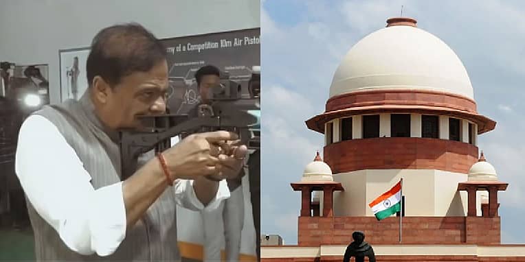 <div class="paragraphs"><p>ಅಸ್ಸಾಂ ಸಿಎಂ ಹಿಮಂತ ಬಿಸ್ವಾ ಶರ್ಮಾ ಅವರು ಗುಂಡು ಹಾರಿಸುತ್ತಿರುವ ವಿಡಿಯೊದ ಸ್ಕ್ರೀನ್‌ಶಾಟ್ ಮತ್ತು&nbsp;ಸುಪ್ರೀಂ ಕೋರ್ಟ್</p></div>