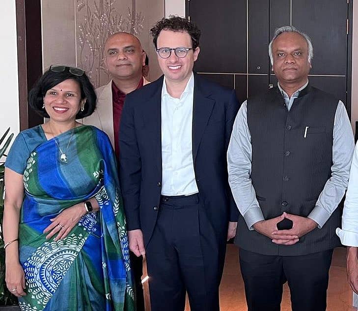 ಅಂತ್ರೊಪಿಕ್ ಸಹ ಸಂಸ್ಥಾಪಕ ಡಾರಿಯೊ ಅಮೊಡೆ ಜತೆಗೆ ಪ್ರಿಯಾಂಕ್ ಖರ್ಗೆ.