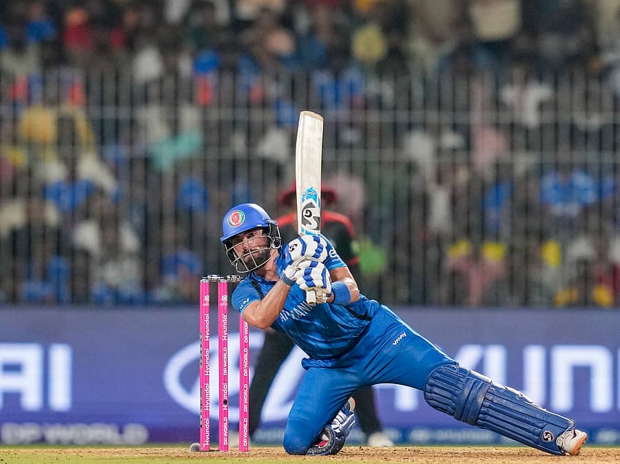 ಅಫ್ಗಾನಿಸ್ತಾನ ತಂಡದ ಬ್ಯಾಟರ್ ಇಬ್ರಾಹಿಂ ಜದ್ರಾನ್  –ಪಿಟಿಐ ಚಿತ್ರ