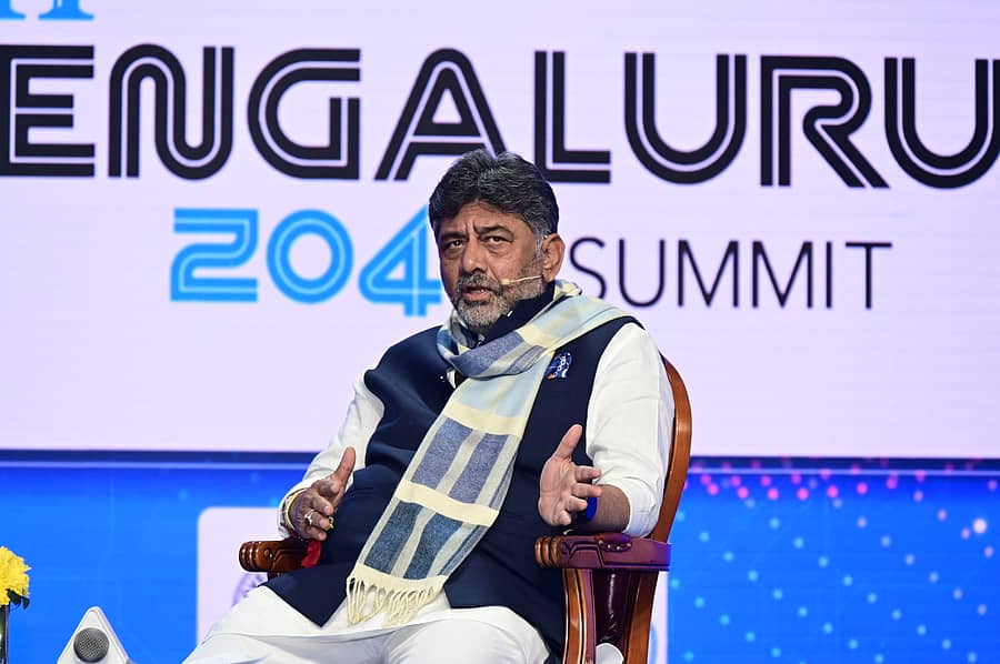 ಶುಕ್ರವಾರ ನಡೆದ ‘ಡಿಎಚ್‌ ಬೆಂಗಳೂರು–2040 ಶೃಂಗ’ದ ಸಂವಾದದಲ್ಲಿ ಡಿ.ಕೆ. ಶಿವಕುಮಾರ್‌