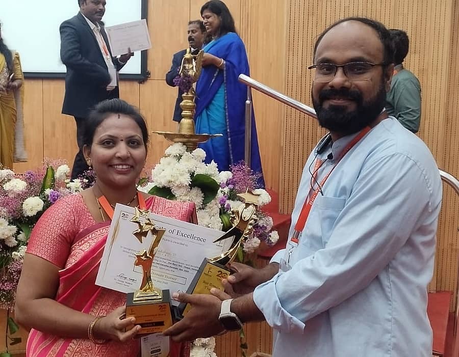 ಬೆಂಗಳೂರಿನಲ್ಲಿ ಈಚೆಗೆ ಉತ್ತಮ ತರಬೇತುದಾರ ಪ್ರಶಸ್ತಿ ಗಳಿಸಿದ ಲಕ್ಷ್ಮಿ ಡಿ.