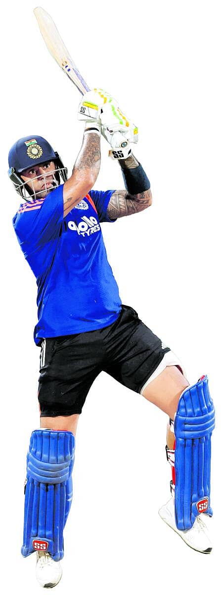 <div class="paragraphs"><p>ಭಾರತ ತಂಡದ ನಾಯಕ ಸೂರ್ಯಕುಮಾರ್‌ ಯಾದವ್‌ ಅಭ್ಯಾಸ</p></div>