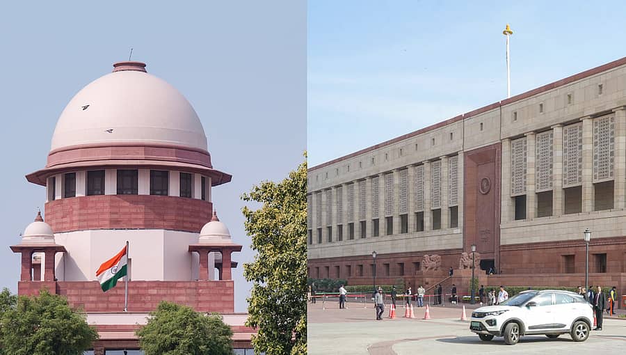 <div class="paragraphs"><p>ಸುಪ್ರೀಂ ಕೋರ್ಟ್ ಹಾಗೂ ಸಂಸತ್ ಭವನ</p></div>