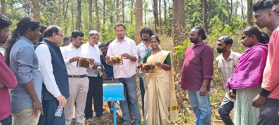 ಜೇನು ಕುರುಬರಿಗೆ ಜೇನು ಸಾಕಾಣಿಕೆ ಕುರಿತು ತರಬೇತಿ ನೀಡಲಾಯಿತು