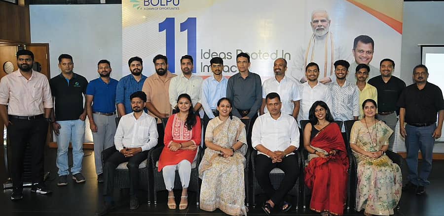 ಮಂಗಳೂರಿನಲ್ಲಿ ಶನಿವಾರ ಏರ್ಪಡಿಸಿದ್ದ ‘ಬೊಲ್ಪು’ ನವೋದ್ಯಮಿಗಳ ಜೊತೆಗಿನ ಸಂವಾದದಲ್ಲಿ ಸಂಸದ ಕ್ಯಾ.ಬ್ರಿಜೇಶ್ ಚೌಟ ಹಾಗೂ ನವೋದ್ಯಮಿಗಳು ಹಾಗೂ ತಜ್ಞರು ಭಾಗವಹಿಸಿದ್ದರು