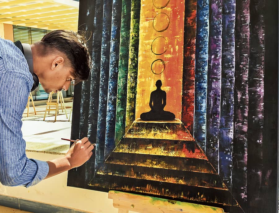 <div class="paragraphs"><p>ಸಾಪ್ತಾಹಿಕ ಪುರವಾಣಿ ವಿಶೇಷ ವರದಿ... ಚಾಣಕ್ಯ ವಿಶ್ವವಿದ್ಯಾಲಯದ ಚಿತ್ರಕಲಾ ಶಿಬಿರದಲ್ಲಿವಿವಿಧ ರಾಜ್ಯಗಳಿಂದ ಆಗಮಿಸಿದ ಕಲಾವಿದರು, ಚಿತ್ರ ಬಿಡಿಸುವ ಕಾರ್ಯದಲ್ಲಿ ಮಗ್ನರಾಗಿದು ಕಂಡುಬಂತು. </p></div>