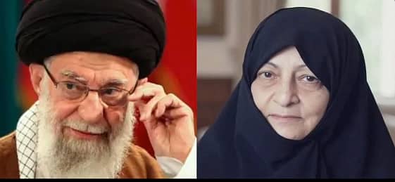 <div class="paragraphs"><p>ಅಯತೊಲ್ಲಾ ಅಲಿ ಖಮೇನಿ ಮತ್ತು ಅವರ ಪತ್ನಿ ಮನ್ಸೌರೆ ಖೋಜಾಸ್ತೆ ಬಾಗರ್ಜಾಡೆ</p></div>