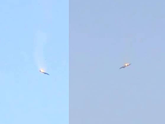 <div class="paragraphs"><p> ಅಮೆರಿಕದ ಯುದ್ಧವಿಮಾನ ಪತನವಾಗುತ್ತಿರುವ ದೃಶ್ಯ</p></div>