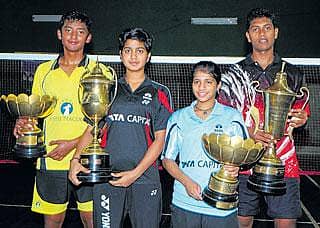 ರಾಜ್ಯ ರ‌್ಯಾಂಕಿಂಗ್ ಬ್ಯಾಡ್ಮಿಂಟನ್: ಸುದೀಪ್ ಚಾಂಪಿಯನ್;ಅಪೇಕ್ಷಾಗೆ ಪ್ರಶಸ್ತಿ ಡಬಲ್