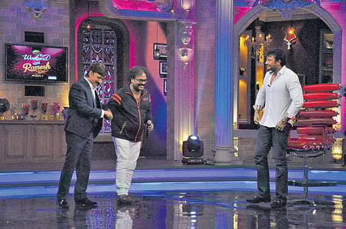 ವೀಕೆಂಡ್‌ ವಿತ್‌ ರಮೇಶ್‌ ಕಾರ್ಯಕ್ರಮದಲ್ಲಿ ರಮೇಶ್‌, ಹರಿಕೃಷ್ಣ  ಮತ್ತು ದರ್ಶನ್‌