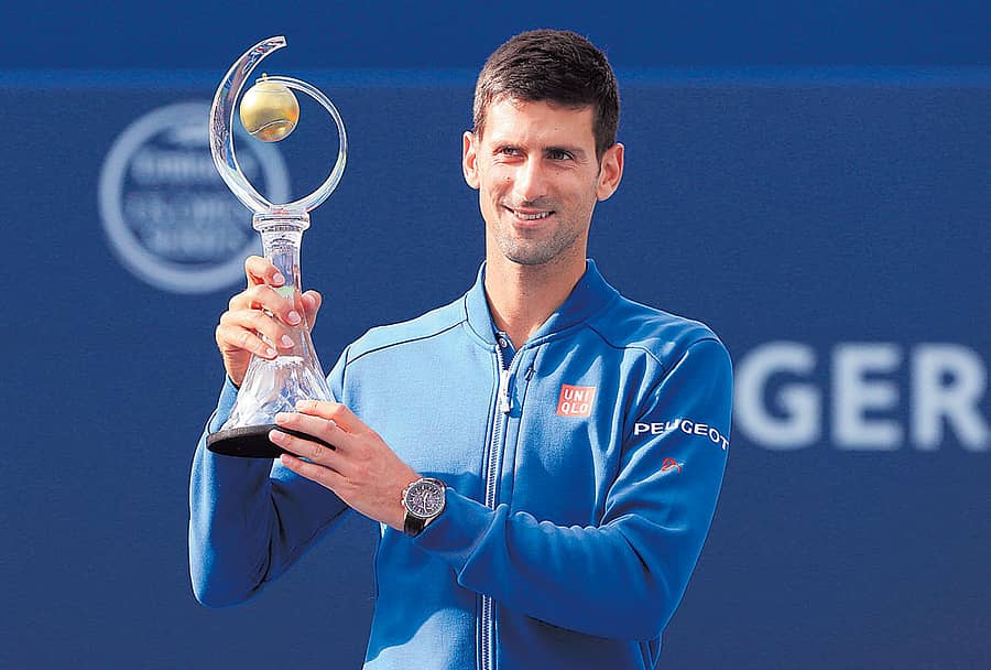 ಟ್ರೋಫಿಯೊಂದಿಗೆ ಸಂಭ್ರಮಿಸಿದ ನೊವಾಕ್ ಜೊಕೊವಿಚ್ ಎಎಫ್ಪಿ ಚಿತ್ರ