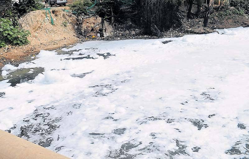 ಬೆಳ್ಳಂದೂರು ಕೆರೆಯಲ್ಲಿ ಬೆಂಕಿ, ದಟ್ಟ ಹೊಗೆ