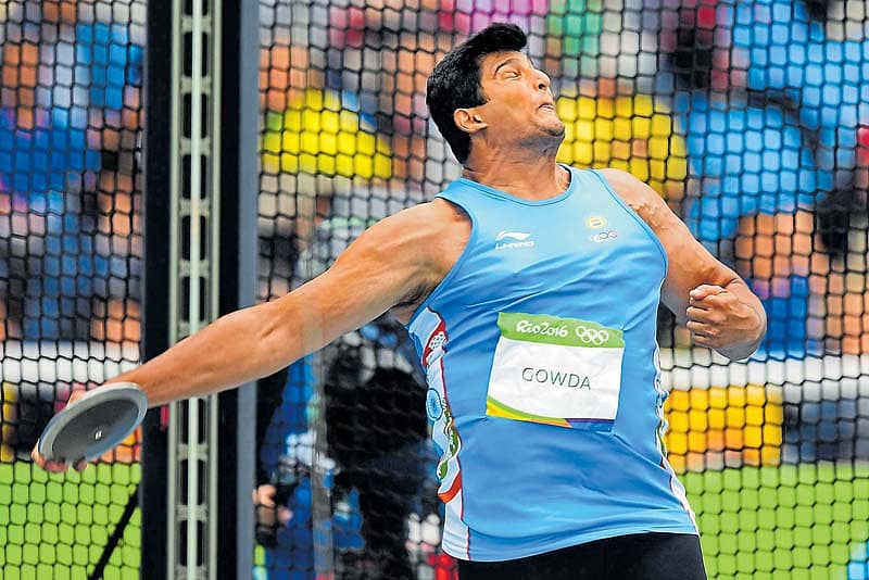 ವಿಕಾಸ್ ಗೌಡ ಡಿಸ್ಕಸ್ ಎಸೆತದ  ವೈಖರಿ