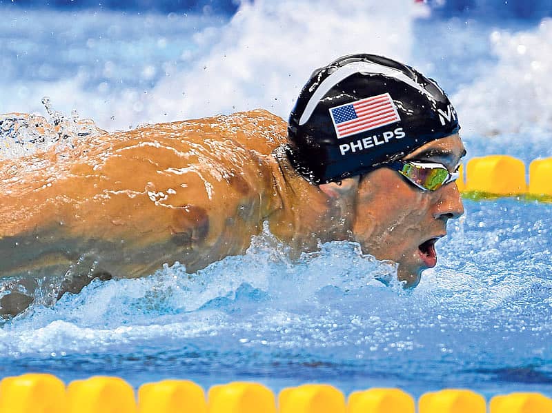 ಅಮೆರಿಕದ ಮೈಕಲ್ ಫೆಲ್ಪ್ಸ್ –ಪ್ರಜಾವಾಣಿ ಚಿತ್ರ