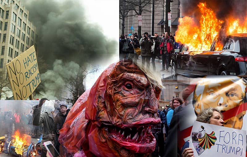 ಹಿಂಸಾರೂಪ ಪಡೆದ ಟ್ರಂಪ್‌ ವಿರುದ್ಧದ ಪ್ರತಿಭಟನೆ: 217 ಮಂದಿ ಬಂಧನ