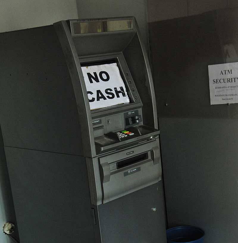 ಹೆಚ್ಚಿನ ಎಟಿಎಂಗಳಲ್ಲಿ ‘ನೋ ಕ್ಯಾಶ್’ ಫಲಕ