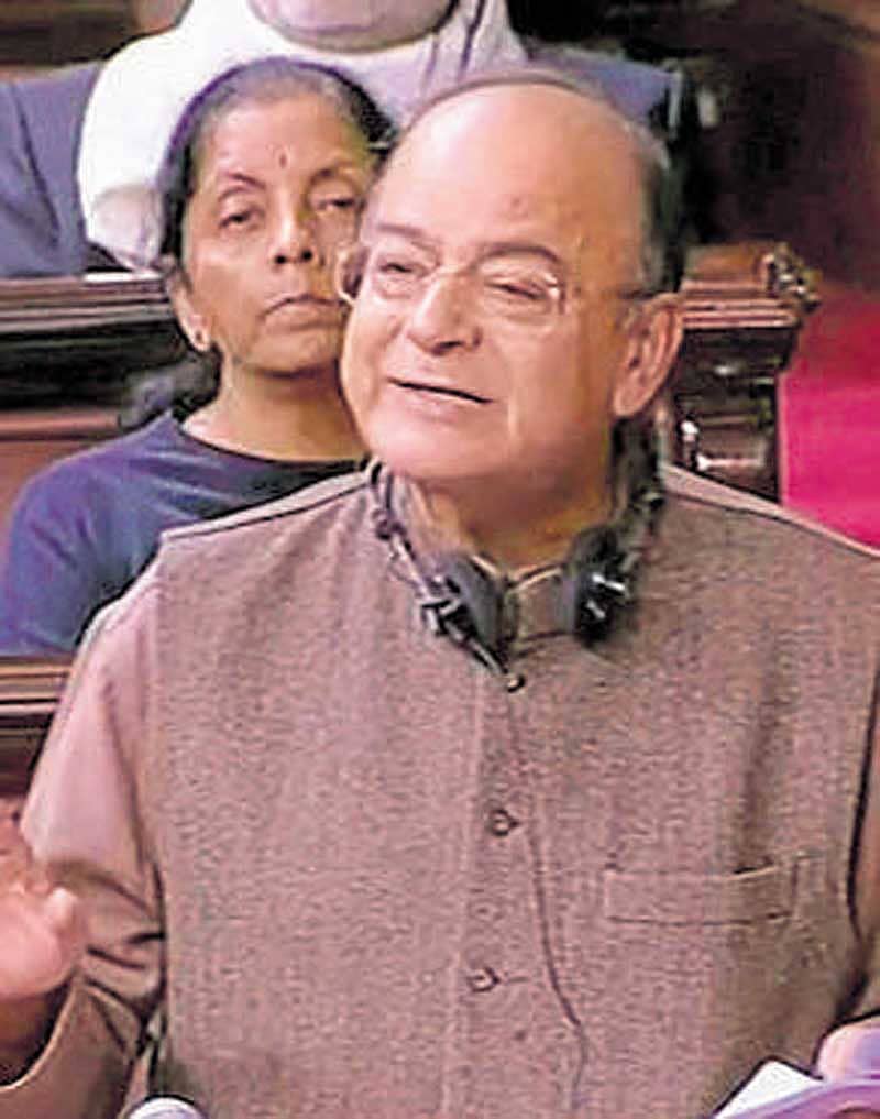 ರಾಜ್ಯಸಭೆಯಲ್ಲಿ ಅರುಣ್ ಜೇಟ್ಲಿ ಮಾತನಾಡುತ್ತಿರುವುದು– ಪಿಟಿಐ ಚಿತ್ರ