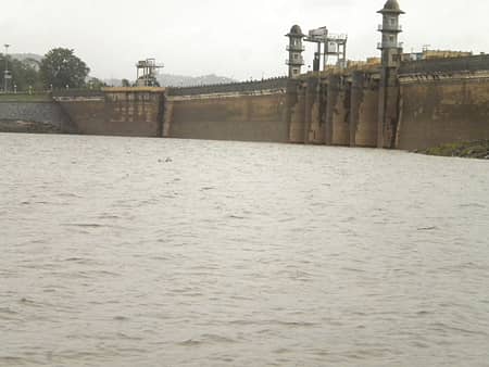 ಕುಶಾಲನಗರ ಸಮೀಪದ ಹಾರಂಗಿ ಜಲಾಶಯದಲ್ಲಿನ ನೀರಿನ ಪ್ರಮಾಣ ಹೆಚ್ಚಳಗೊಂಡಿದೆ