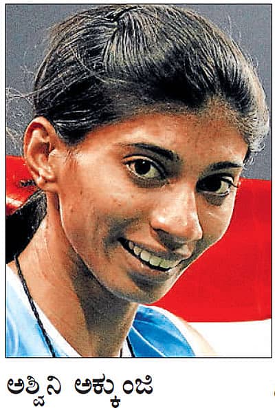 ರಾಜ್ಯದ ಅಶ್ವಿನಿ ಅಕ್ಕುಂಜಿಗೆ ಸ್ಥಾನ