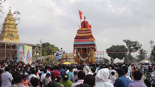 ತರೀಕೆರೆ ಪಟ್ಟಣದಲ್ಲಿ ಬನಶಂಕರಿ ದೇವಿಯ ಬ್ರಹ್ಮ ರಥೋತ್ಸವ  ಭಾನುವಾರ ಸಂಭ್ರಮದಿಂದ ಜರುಗಿತು.