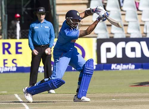 ಜಿಂಬಾಬ್ವೆ ಎದುರಿನ ಭಾನುವಾರದ ಪಂದ್ಯದಲ್ಲಿ 72 ರನ್ ಗಳಿಸಿದ ಮುರಳಿ ವಿಜಯ್ –ಎಪಿ ಚಿತ್ರ