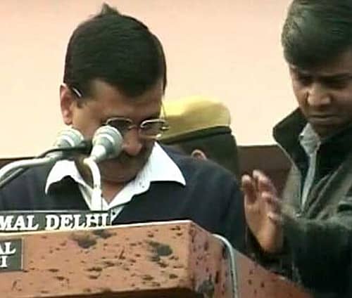 ದೆಹಲಿ ಸಿಎಂ ಕೇಜ್ರಿವಾಲ್ ಮುಖಕ್ಕೆ ಮಸಿ