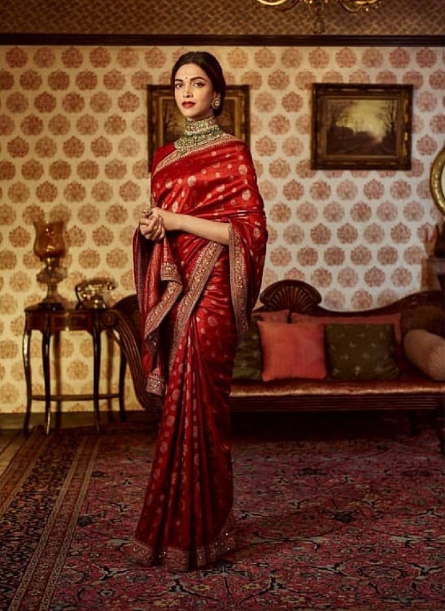 ಸಬ್ಯಸಾಚಿ ವಿನ್ಯಾಸದ ಸೀರೆಯಲ್ಲಿ ದೀಪಿಕಾ ಪಡುಕೋಣೆ