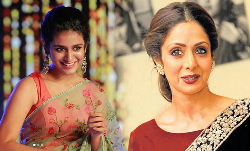 ಪ್ರಿಯಾ ವಾರಿಯರ್, ಶ್ರೀದೇವಿ