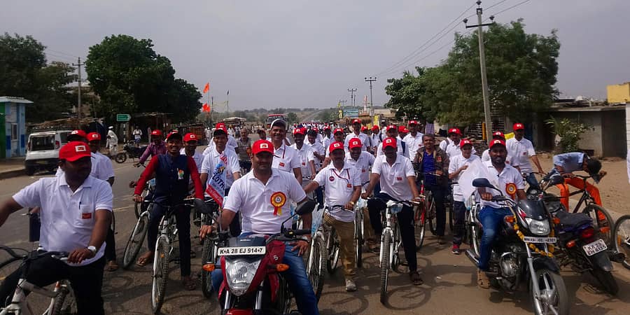 ಅಂಚೆ ನೌಕರರ ಸೈಕಲ್ ಜಾಥಾ
