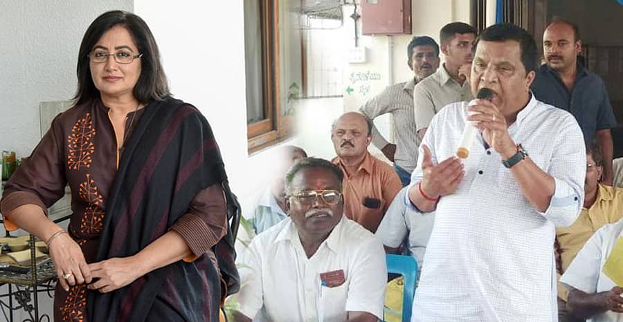 ಸುಮಲತಾ ಹಾಗೂ ಸಂಸದ ಎಲ್.ಆರ್.ಶಿವರಾಮೇಗೌಡ