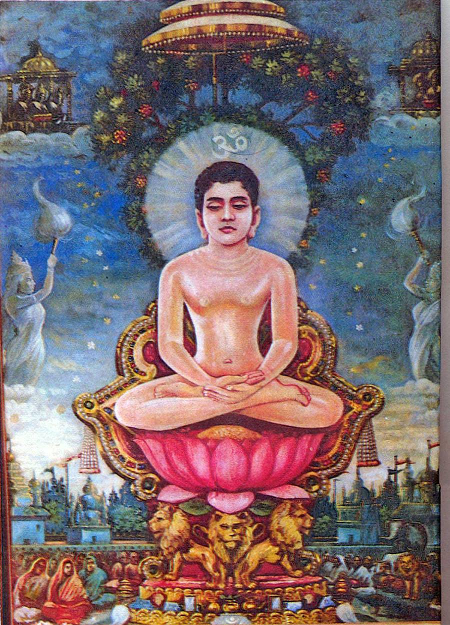 ಸಮವಸರಣದಲ್ಲಿ ಮಹಾವೀರ...  ಖ್ಯಾತ ಚಿತ್ರ ಕಲಾವಿದರಾಗಿದ್ದ ಧರ್ಮಸ್ಥಳದ ಧರ್ಮಾಧಿಕಾರಿ ಕೀರ್ತಿಶೇಷ ಮಂಜಯ್ಯ ಹೆಗ್ಗಡೆ (1889-1995) ರಚಿಸಿದ ಭಗವಾನ್ ಶ್ರೀ ಮಹಾವೀರ ತೀರ್ಥಂಕರರ ಸಮವಸರಣ ವರ್ಣಚಿತ್ರ.