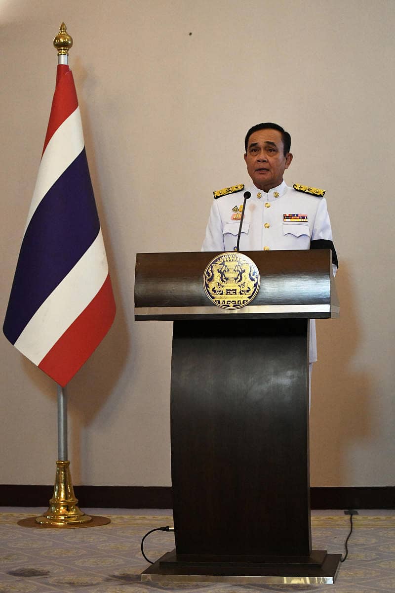 ಎರಡನೇ ಬಾರಿಗೆ ಥಾಯ್ಲೆಂಡ್‌ನ ಪ್ರಧಾನಿಯಾಗಿ ಮಂಗಳವಾರ ಅಧಿಕಾರ ಸ್ವೀಕರಿಸಿದ ನಂತರ ಜ.ಪ್ರಯೂಥ್‌ ಚಾನ್‌–ಒಚಾ ಮಾತನಾಡಿದರು