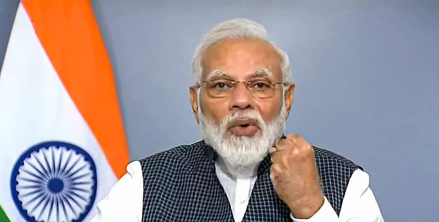 **TV GRAB** New Delhi: Prime Minister Narendra Modi addresses the nation, in New Delhi, Thursday, Aug 8, 2019. (DD News/PTI Photo)(PTI8_8_2019_000199B)