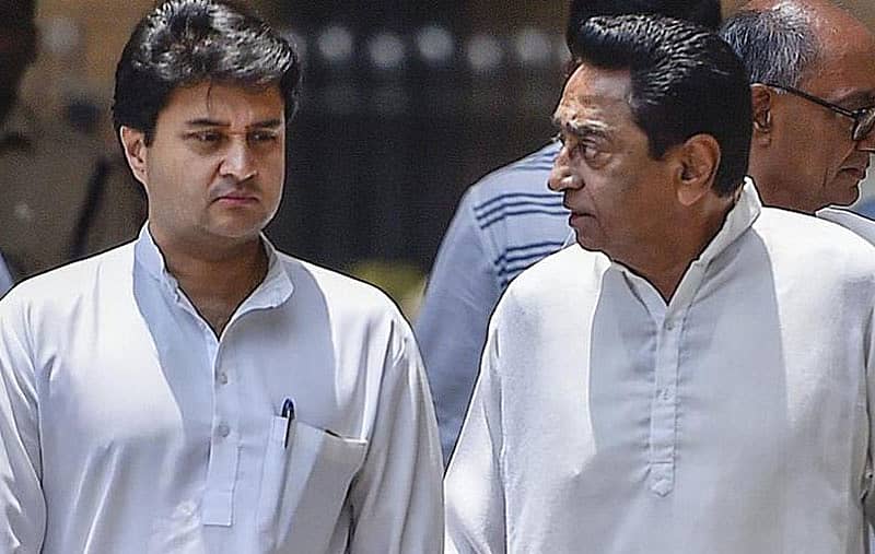 ಜ್ಯೋತಿರಾದಿತ್ಯ ಸಿಂಧಿಯಾ, ಕಮಲನಾಥ್