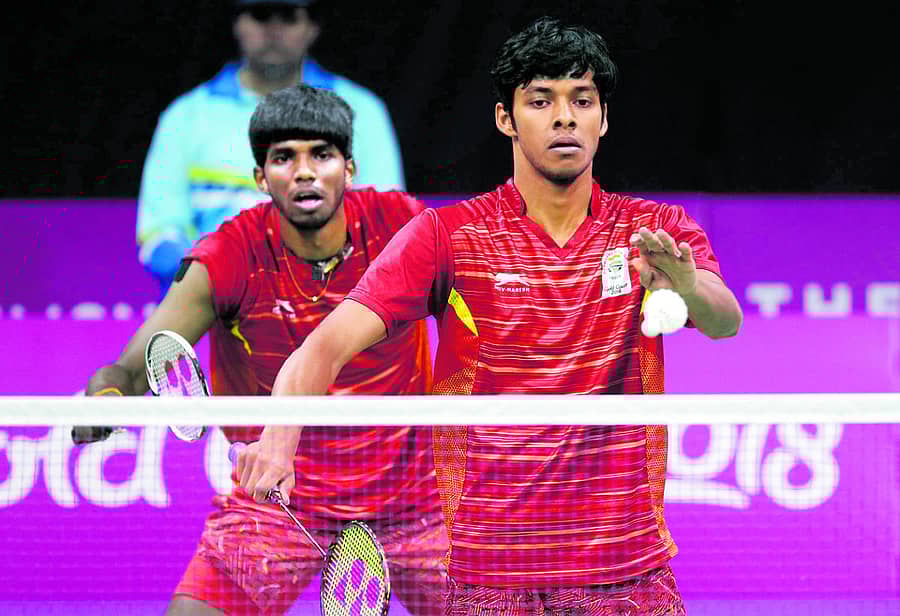 ಸಾತ್ವಿಕ್ ಸಾಯಿರಾಜ್ ರಣಕಿ ರೆಡ್ಡಿ ಹಾಗೂ ಚಿರಾಗ್ ಶೆಟ್ಟಿ–ರಾಯಿಟರ್ಸ್ ಚಿತ್ರ