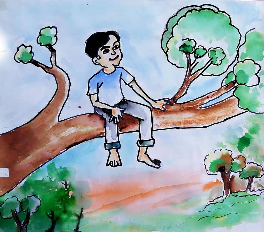 ಚಿತ್ರ ಬರೆದ ವಿದ್ಯಾರ್ಥಿ ಅನಿರುದ್ಧ ಪುರೋಹಿತ್, 8ನೇ ತರಗತಿ, ಟ್ರಿನಿಟಿ ಪಬ್ಲಿಕ್ ಸ್ಕೂಲ್ ಕೊಪ್ಪಳ