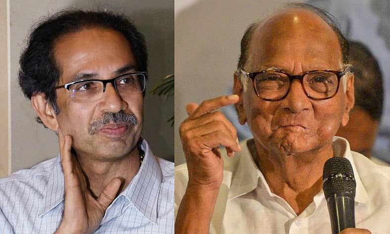 ಶಿವಸೇನೆ ನಾಯಕ ಉದ್ಧವ್ ಠಾಕ್ರೆ ಮತ್ತು ಎನ್ಸಿಪಿ ನಾಯಕ ಶರದ್ ಪವಾರ್