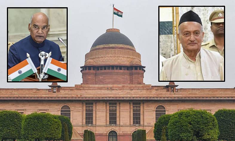 ರಾಷ್ಟ್ರಪತಿ ರಾಮನಾಥ ಕೋವಿಂದ್ ಮತ್ತು ಮಹಾರಾಷ್ಟ್ರ ರಾಜ್ಯಪಾಲ ಭಗತ್ ಸಿಂಗ್ ಕೋಶಿಯಾರಿ