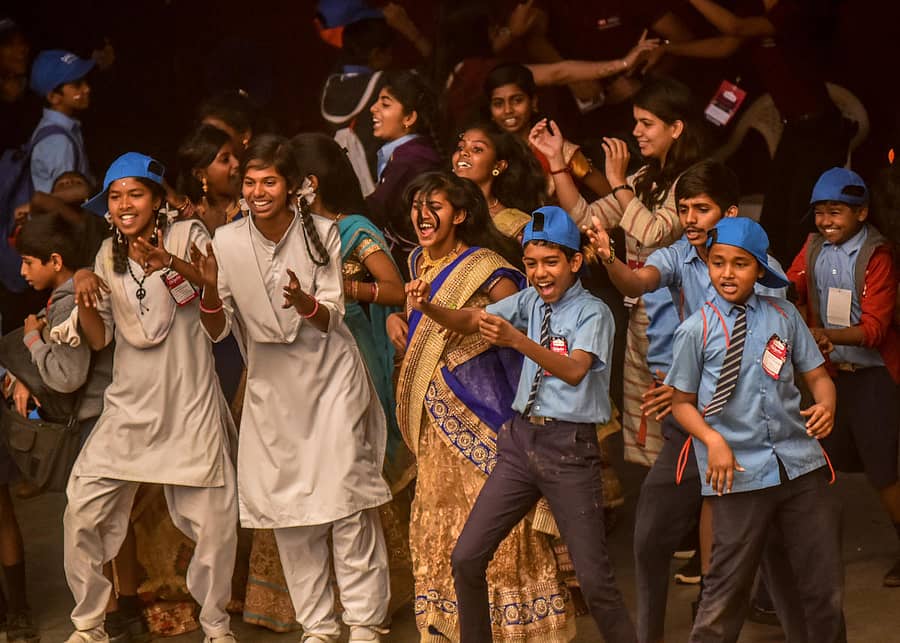 ಕಾರ್ಯಕ್ರಮದಲ್ಲಿ ವಿದ್ಯಾರ್ಥಿಗಳು ನಕ್ಕು ನಲಿದ ಪರಿ–ಪ್ರಜಾವಾಣಿ ಚಿತ್ರ