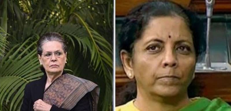 ಸೋನಿಯಾ ಗಾಂಧಿ ಮತ್ತು ನಿರ್ಮಲಾ ಸೀತಾರಾಮನ್ (ಸಂಗ್ರಹ ಚಿತ್ರ)