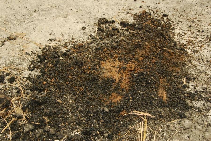 ದ್ಯಾಪಸಂದ್ರ–ಕೆರಗೋಡು ರಸ್ತೆಯಲ್ಲಿ ಡಾಂಬರ್‌ ಕಿತ್ತು ಹೋಗಿರುವುದು