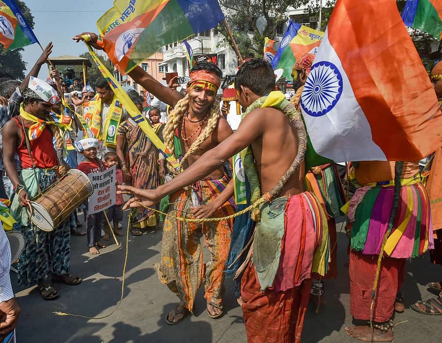 ವಂಚಿತ ಬಹುಜನ ಆಘಾಡಿ ಗುರುವಾರ ಆಯೋಜಿಸಿದ್ದ ಪ್ರತಿಭಟನಾ ರ‍್ಯಾಲಿಯಲ್ಲಿ ಪೋತರಾಜ್‌ ಸಮುದಾಯದ ಸದಸ್ಯರು ಪಾಲ್ಗೊಂಡಿದ್ದರು–ಪಿಟಿಐ ಚಿತ್ರ