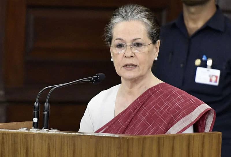 ಕಾಂಗ್ರೆಸ್ ನಾಯಕಿ ಸೋನಿಯಾ ಗಾಂಧಿ