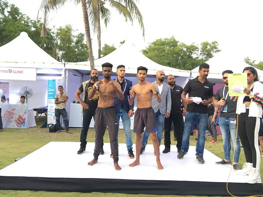 ಕಿಕ್ ಬಾಕ್ಸಿಂಗ್ನಲ್ಲಿ ಅಮಿತ್ ಹಾಗೂ ನವೀನ್ ಮಿಂಚು