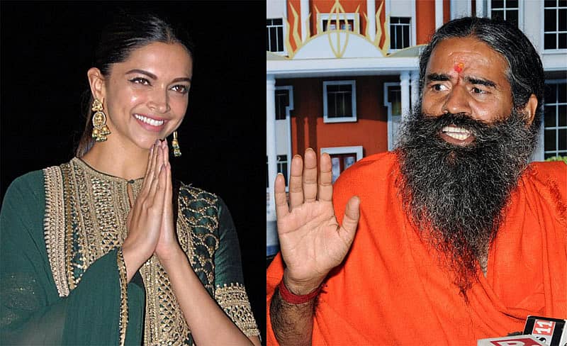 ದೀಪಿಕಾ ಪಡುಕೋಣೆ ಮತ್ತು ಬಾಬಾ ರಾಮ್‌ದೇವ್ (ಸಂಗ್ರಹ ಚಿತ್ರ)