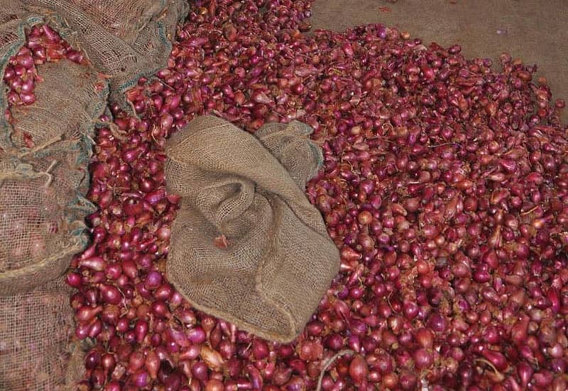 ಮಾರುಕಟ್ಟೆಯಲ್ಲಿರುವ ಈರುಳ್ಳಿ