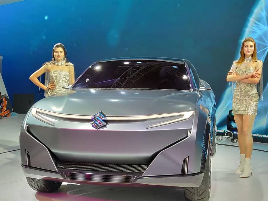 ವಾಹನ ಮೇಳದಲ್ಲಿ ಮಾರುತಿ ಸುಜುಕಿ ಕಂಪನಿಯು ಪರಿಚಯಿಸಿದ ಭವಿಷ್ಯದ ಎಸ್ಯುವಿ ‘ಫ್ಯೂಚರೊ–ಇ’