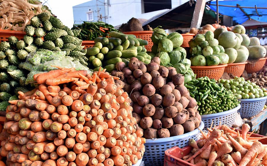 ಬೀದರ್‌ನ ಮಾರುಕಟ್ಟೆಯಲ್ಲಿ ಮಾರಾಟಕ್ಕೆ ಇಡಲಾದ ತರಕಾರಿ
