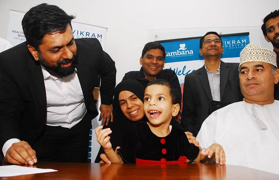 ಮಗು ಮರಿಯಂ ಜೊತೆ ಶಸ್ತ್ರಚಿಕಿತ್ಸೆ ನಡೆಸಿದ ವೈದ್ಯರ ತಂಡ