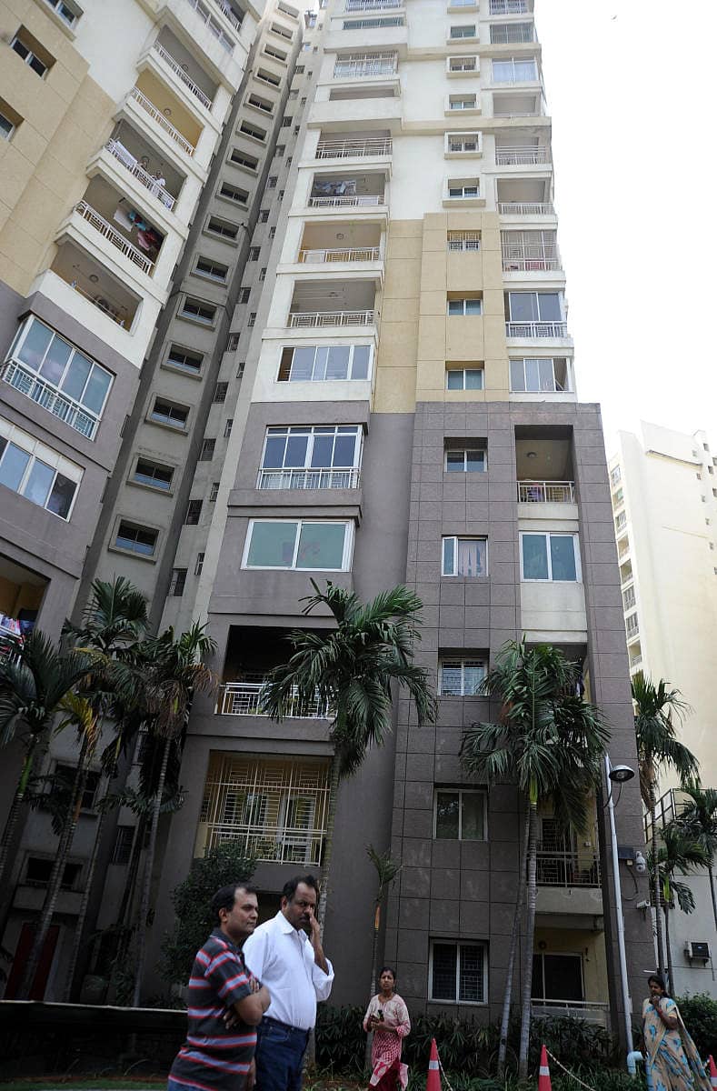 ಸಂಪಿಗೆ ರಸ್ತೆಯಲ್ಲಿರುವ ಮಂತ್ರಿ ಗ್ರೀನ್ ಅಪಾರ್ಟ್ಮೆಂಟ್ –ಪ್ರಜಾವಾಣಿ ಚಿತ್ರ